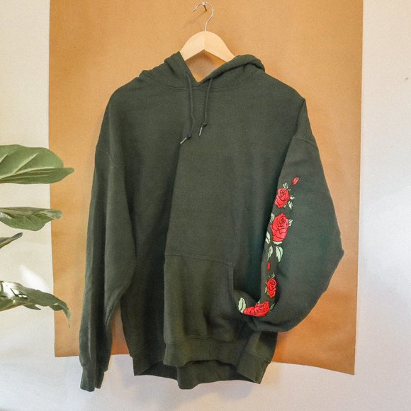 green rose hoodie